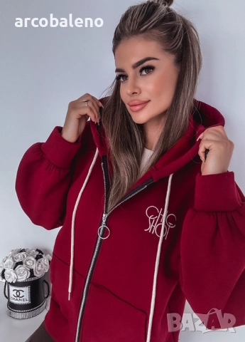 Дамски суичър с цип и надпис, 2цвята , снимка 7 - Суичъри - 52672385