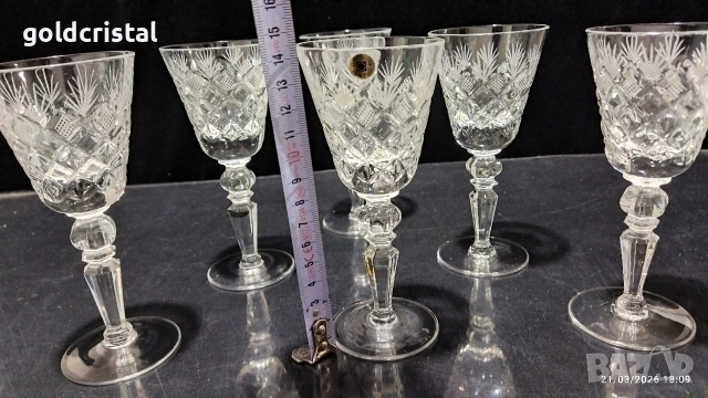кристални чаши , снимка 4 - Антикварни и старинни предмети - 53929886