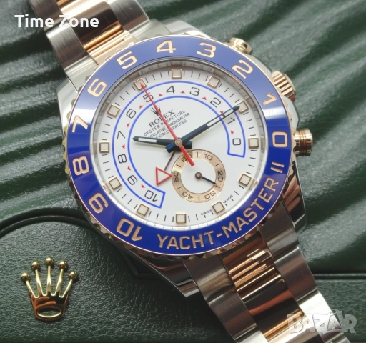 Rolex Yacht-Master II 44mm Two-Tone Rose Gold White Dial Ceramic Automatic Различни Варианти, снимка 4 - Мъжки - 54047638