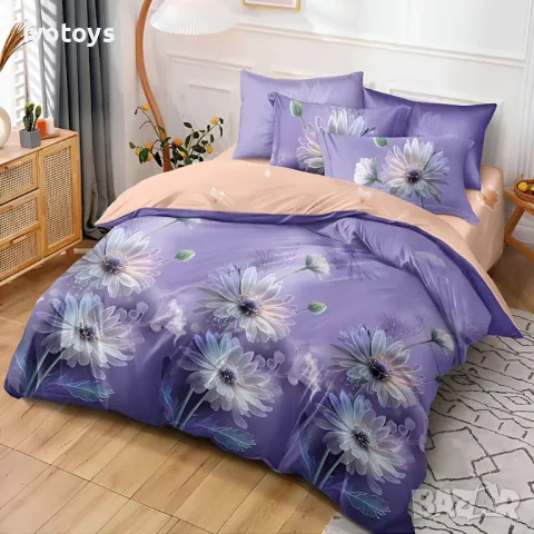 Двулицево спално бельо, 6 части - Модел WS16806, снимка 1