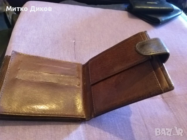 David Italy марков портфейл естествена кожа с много прегради 125х 100мм, снимка 5 - Портфейли, портмонета - 50514915