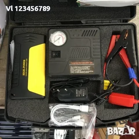 Комплект стартерно устройство High Power Jump starter за кола + компресор, снимка 4 - Аксесоари и консумативи - 52239267
