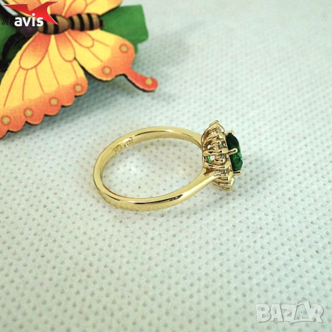 Пръстен с 14К златно покритие 224873, снимка 3 - Пръстени - 54193649