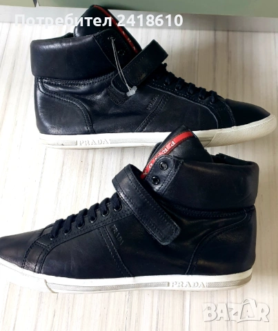 Prada Leather UNISEX Sneakers Size 41 - 26см ОРИГИНАЛ! ЕСТЕСТВЕНА Кожа!, снимка 4 - Кецове - 53384503