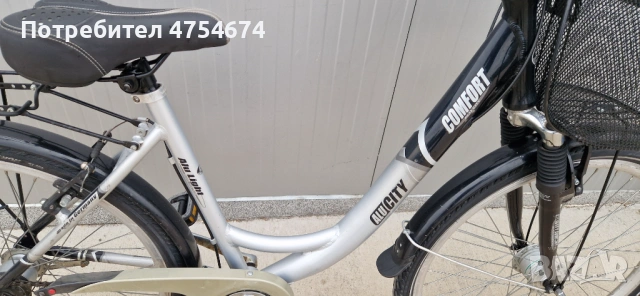 Дамски алуминиев велосипед COMFORT колело с кошница 28', снимка 4 - Велосипеди - 53781039