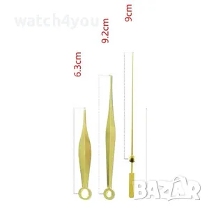 СТАРИННИ VINTAGE ЗЛАТИСТИ СТРЕЛКИ ЗА СТЕННИ ЧАСОВНИЦИ. ЗЛАТИСТИ РЕТРО СТРЕЛКИ ЗА СТЕНЕН ЧАСОВНИК , снимка 5 - Стенни часовници - 50259259