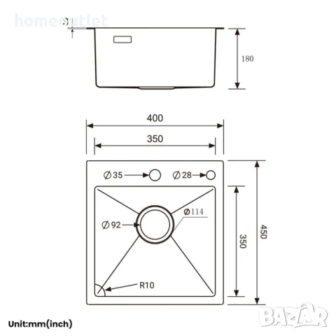 ПРОМОЦИЯ Кухненска мивка от неръждаема стомана с нано покритие 913258-06-CHG0617, снимка 5 - Мивки - 50983107