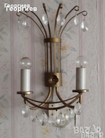 Полилей за стена.Стара газена лампа.Нощни лампи.