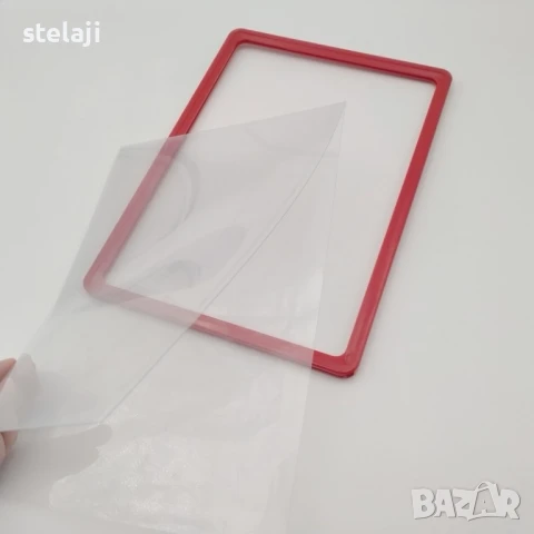 Комплект рамка с прозрачен джоб и стойка с метална основа за магазини, снимка 4 - Оборудване за магазин - 49673811