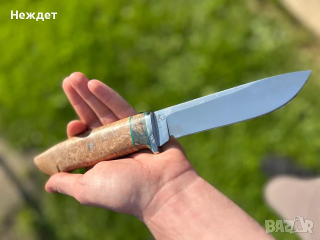 Нож от кована танкова шпилка. , снимка 4 - Ножове - 50518720