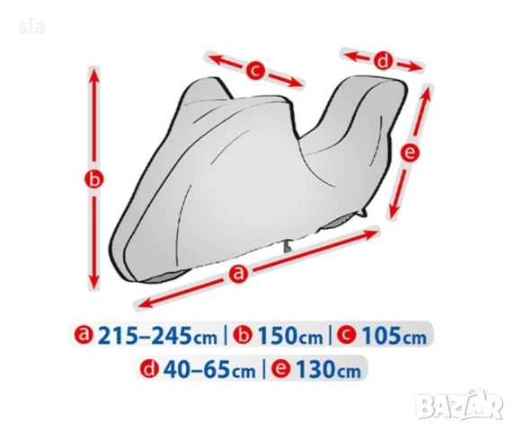 Покривало за мотор, скутер с куфар на багажника, снимка 4 - Аксесоари и консумативи - 51058925