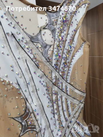 Трико за художествена гимнастика, танци за момиче 11-12 год., снимка 2 - Художествена гимнастика - 51688767