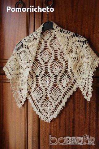 Ръчно изплетен красив шал, нов, снимка 2 - Шалове - 54127965