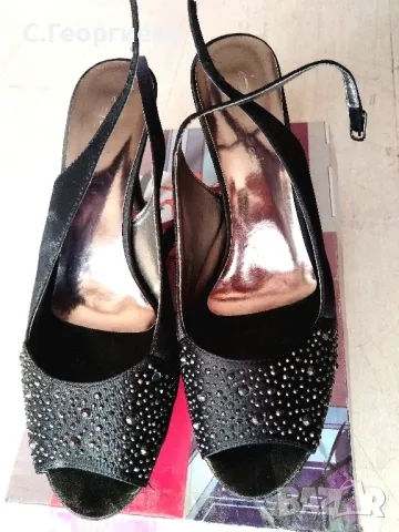 САТЕНЕНИ обувки на ток+ БОНУС