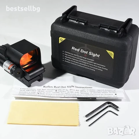 Тактически бързомер мерник с лазерен прицел за еърсофт въздушна пушка пистолет оръжие бързомерец, снимка 8 - Оборудване и аксесоари за оръжия - 50860862