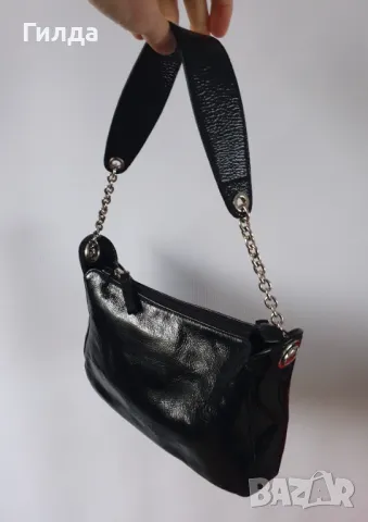автентична чанта Coccinelle черна естествена кожа налична