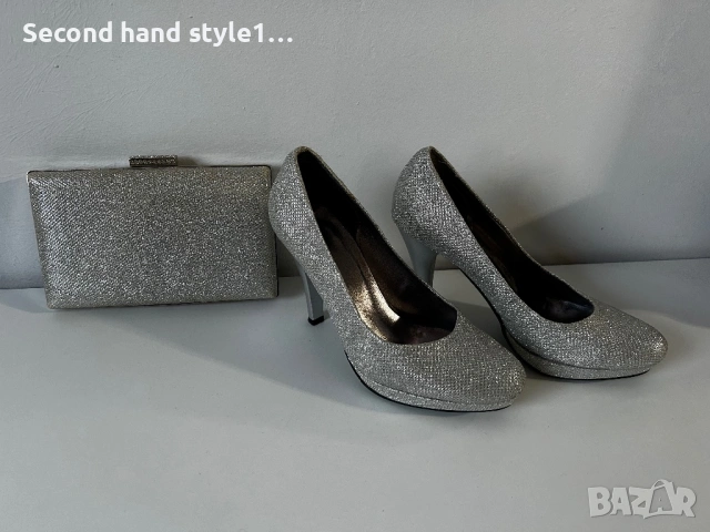 Комплект официални обувки и чантичка 