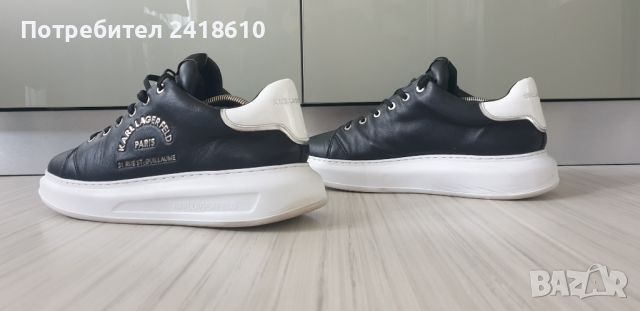 Karl Lagerfeld Leather Mens Size 43/27.5см - 28 UK 9 US 10 ОРИГИНАЛ! Ест . кожа!, снимка 9 - Кецове - 46390870