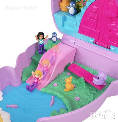 Игрален комплект Mattel Polly Pocket Mama and Joey Kangaroo Purse, снимка 6 - Образователни игри - 45436012