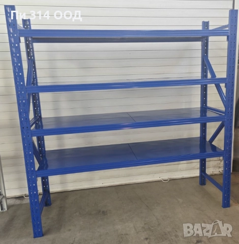 Метален стелаж с 4 рафта, снимка 6 - Стелажи и щандове - 51653266