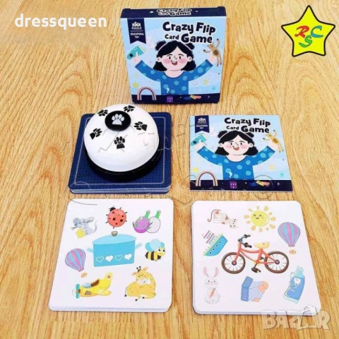 4698 Семейна настолна игра Crazy Flip – Предизвикателство за бързи реакции и фокус, снимка 2 - Образователни игри - 53771857