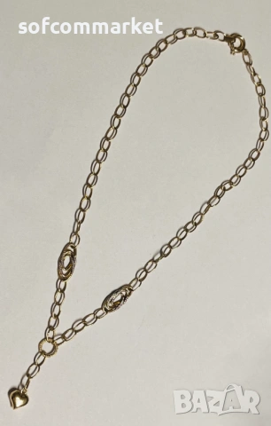 Златно колие 14К - 5.87 гр, снимка 3 - Колиета, медальони, синджири - 53021104