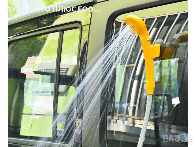 Портативен туристически душ за къмпинг с помпа 12V, снимка 3 - Къмпинг мебели - 53919223