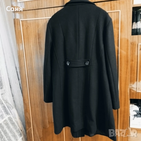 Дамско палто, черно с големи копчета  , снимка 7 - Палта, манта - 52592466