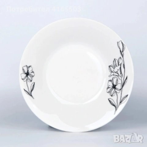 Комплект чинии 24 части с елегантен флорален дизайн – Лекота и стил за всяка трапеза, снимка 3 - Чинии - 53299825