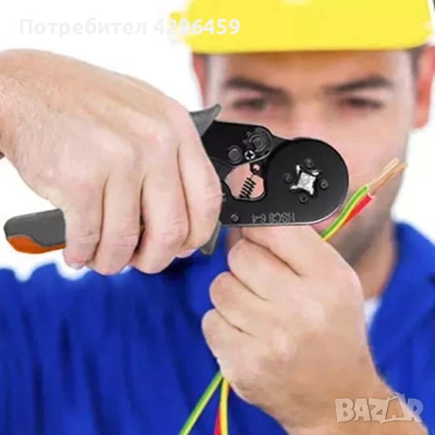 Клещи за кримпване на кабелни обувки 180 мм, 0.25 - 10 кв.мм, BIGSTREN 23271 + 500 обувки, снимка 8 - Клещи - 52424758