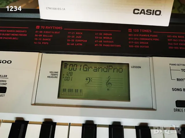 синтезатор клавир CASIO CTK-1500 пиано с 5 октави и плътни клавиши, снимка 6 - Синтезатори - 47135368