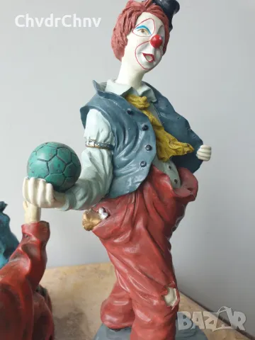 GILDE статуетки 15см-2кг/2бр колекционерска немска фигура на клоун, снимка 5 - Статуетки - 48319627