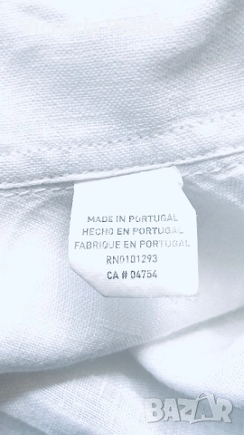 Ленена риза GANT оригинал, 100% лен, снежнобяла, 3XL, Португалия, снимка 9 - Ризи - 53929564