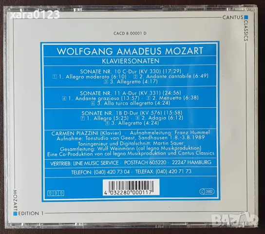 Wolfgang Amadeus Mozart, Carmen Piazzini – Klaviersonaten Vol. 1, снимка 2 - CD дискове - 47473882