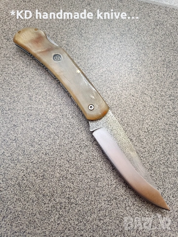 Сгъваем нож ръчно изработен, снимка 2 - Ножове - 54036810