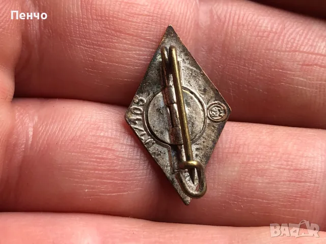 стара немска значка - WEHRMACHT - WWII - ОРИГИНАЛ, снимка 5 - Антикварни и старинни предмети - 49664822