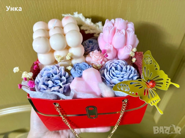 Букет от соеви свещи, снимка 5 - Други - 52559352