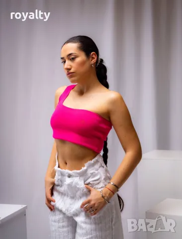 Розов дамски топ , снимка 2 - Корсети, бюстиета, топове - 49703047