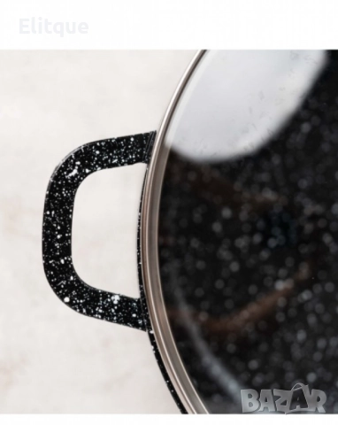 Комплект тенджери Goldmann -2.3\4.5\6.5\2.3L., Лят алуминий, Мраморно покр.,  отвътре/отвън, снимка 5 - Съдове за готвене - 52780573