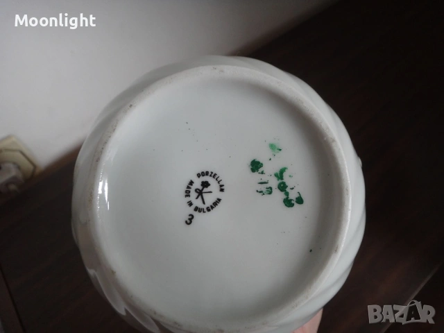 Български порцеланов чайник и латиера, снимка 11 - Сервизи - 53221522