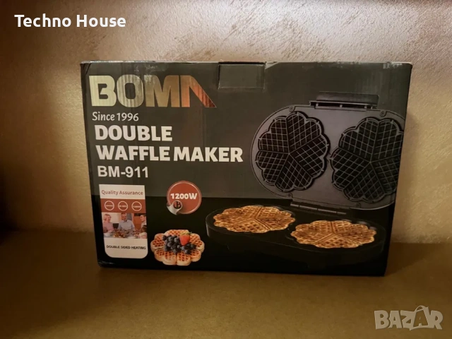 Двоен гофретник Boma BM- 911 - 1200w