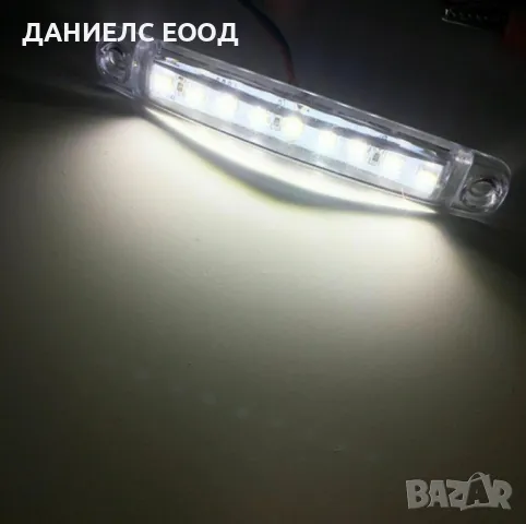 Комплект 4 броя габаритни светлини 9 LED диода, 12/24V - Бял, снимка 3 - Аксесоари и консумативи - 47185967