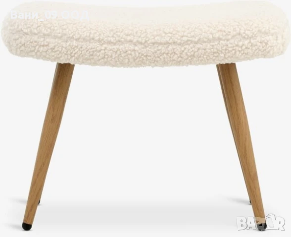 Плюшена табуретка с модерен дизайн , снимка 2 - Дивани и мека мебел - 51158357