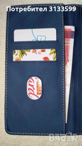 Нов кожен калъф за Samsung в синьо с магнитно закопчаване , снимка 4 - Калъфи, кейсове - 50712487