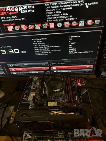 платка MSI Z170A TOMAHAWK И Процесор Intel Core i5-6600 (3.30 GHz, снимка 5 - RAM памет - 39397144