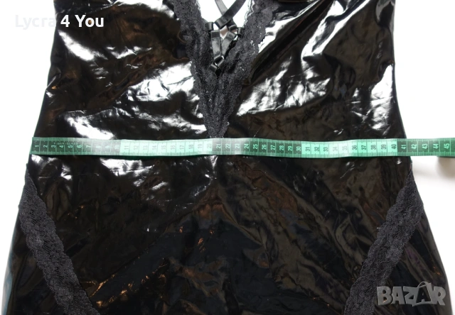 L/XL къса еротична рокля от еко кожа и дантела, снимка 7 - Рокли - 53375891