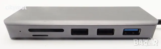 9 в 1 USB C хъб, алуминиев, 3xUSB , HDMI 4K, 1080P VGA, SD,TF, PD, Audio , снимка 1 - Други - 46981437