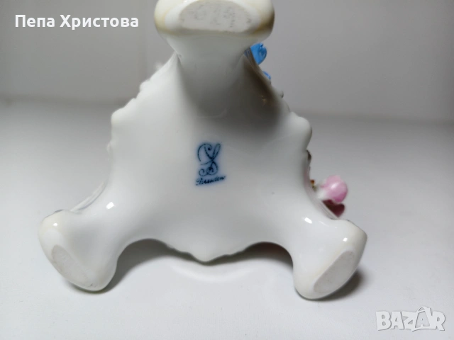 Свещник  от дрезденски порцелан, снимка 9 - Декорация за дома - 53753109
