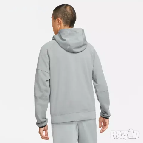 Nike Full Zip Hoodie Grey Mens DD5284-077 Оригинал Код 678, снимка 3 - Спортни дрехи, екипи - 47999459