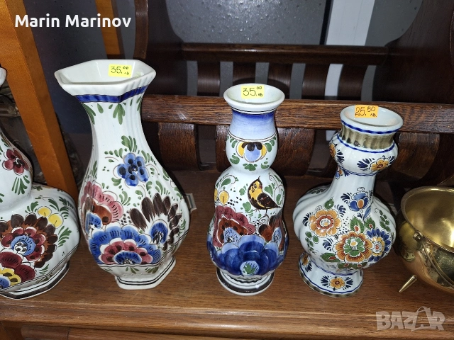 Порцеланови вази Делфт , снимка 2 - Антикварни и старинни предмети - 53620326